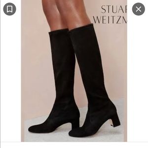 Stuart Weitzman Black Suede Boots Size 6
